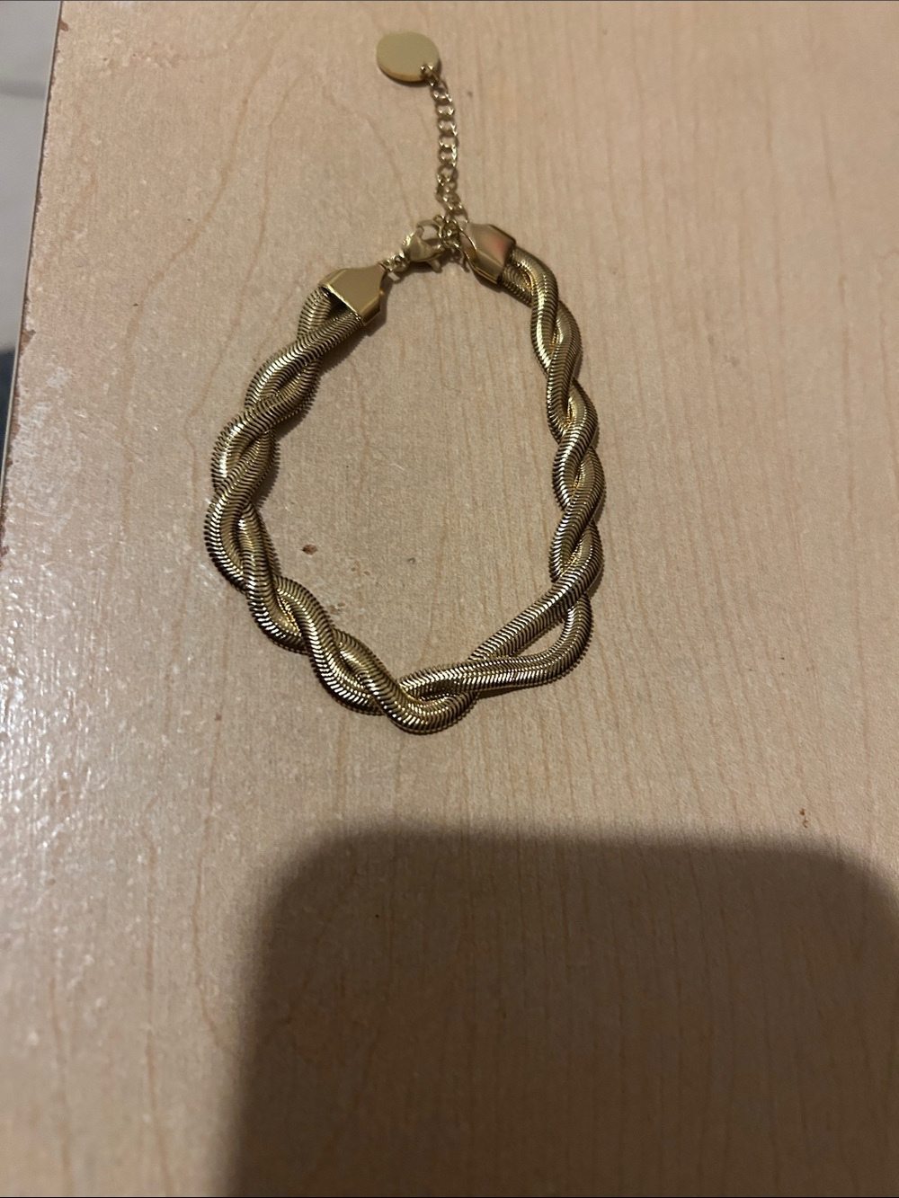 Plunder Gold-Tone Braided Chain Bracelet